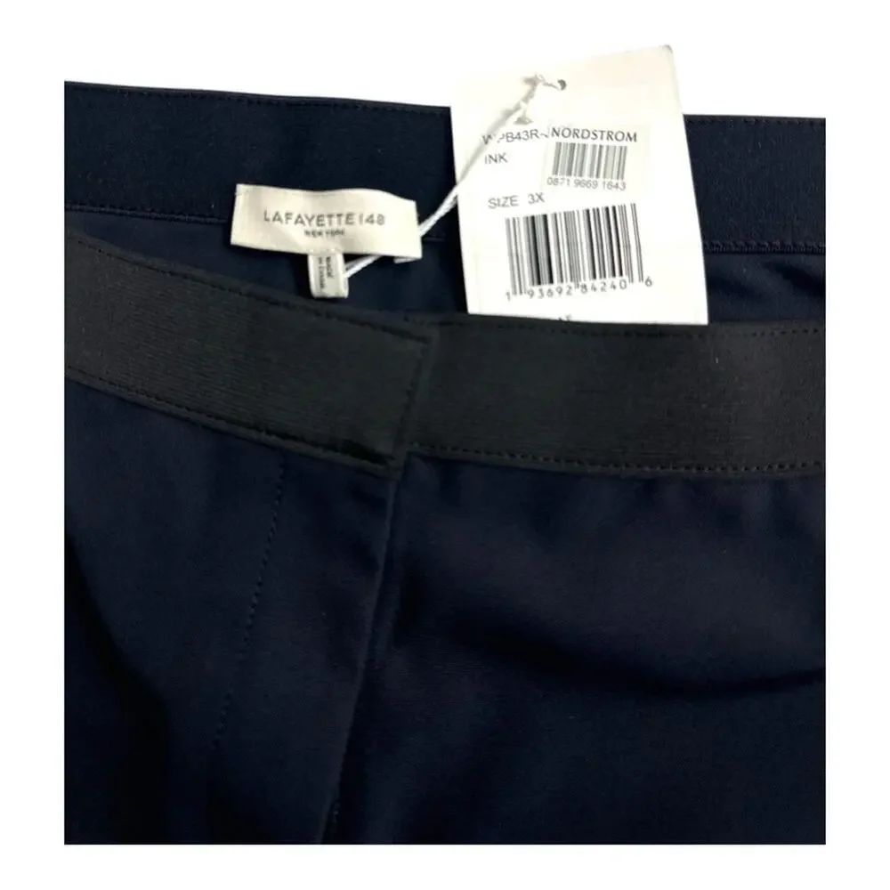 NWT Lafayette 148 New York Tribeca Stretch Skinny Leg Pants Ink Blue Size 3X